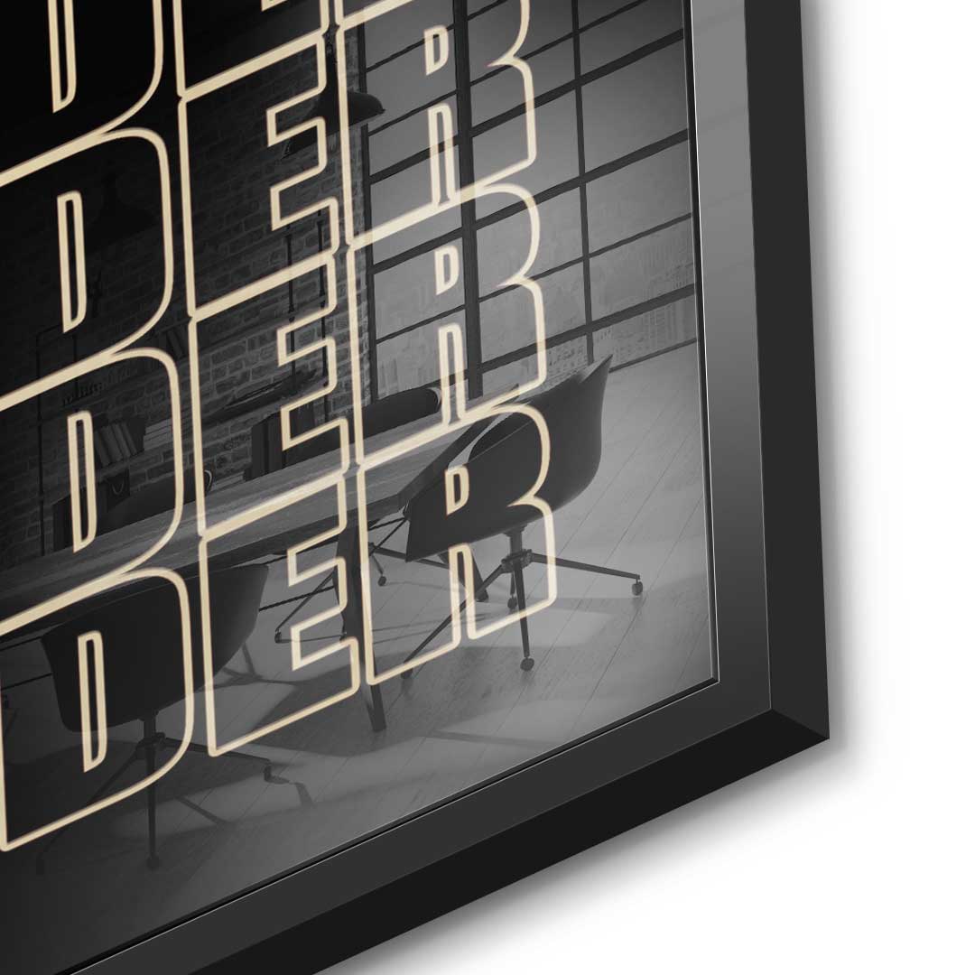 Work Harder Gold - Acrylic glass