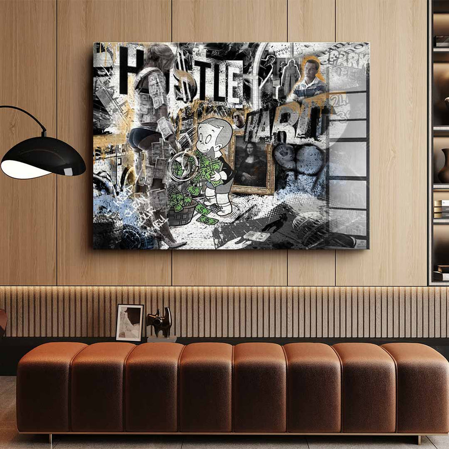 Hustle Hard – szkło akrylowe