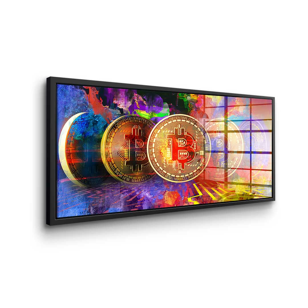 Multiple Bitcoin - Acrylglas