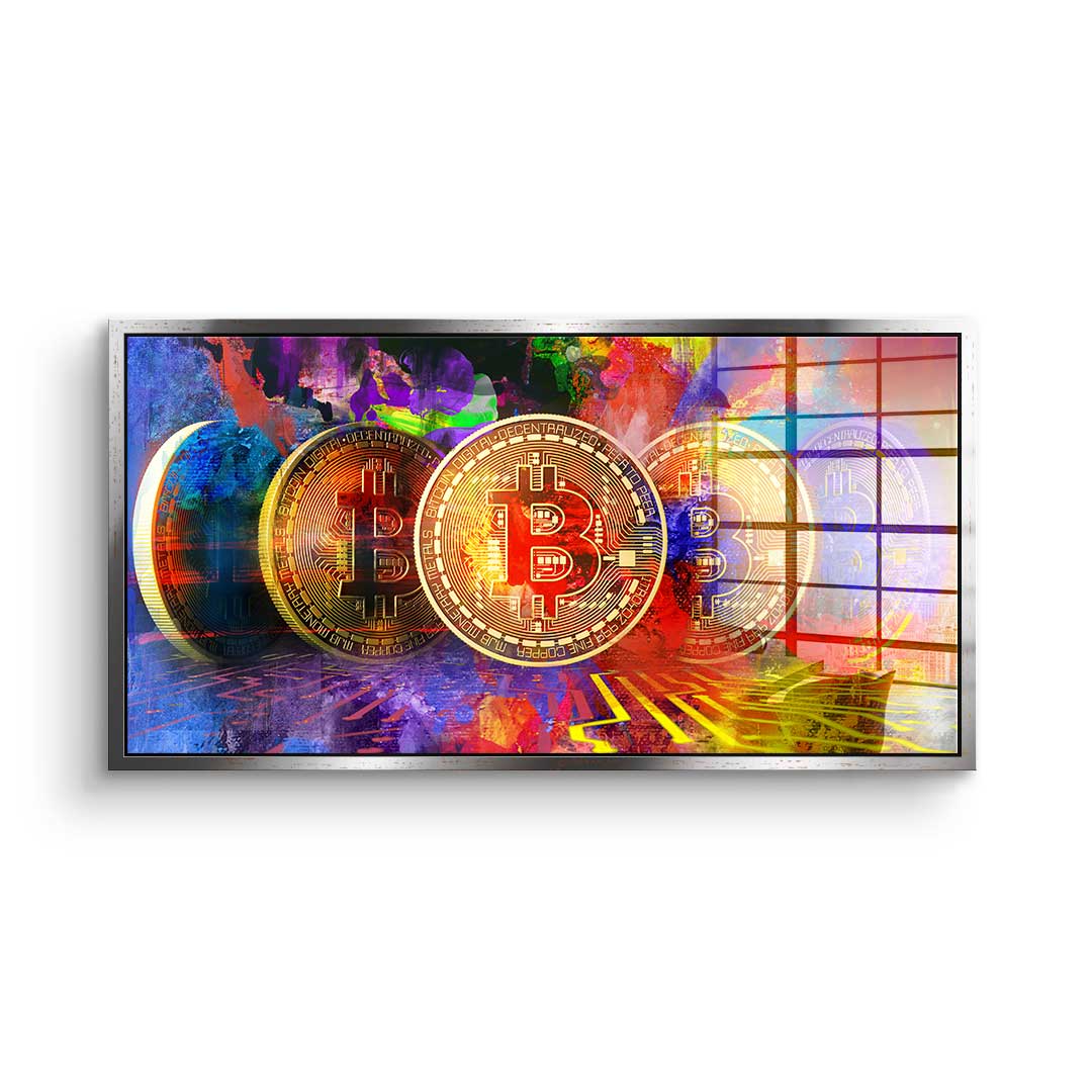 Multiple Bitcoin - Acrylglas