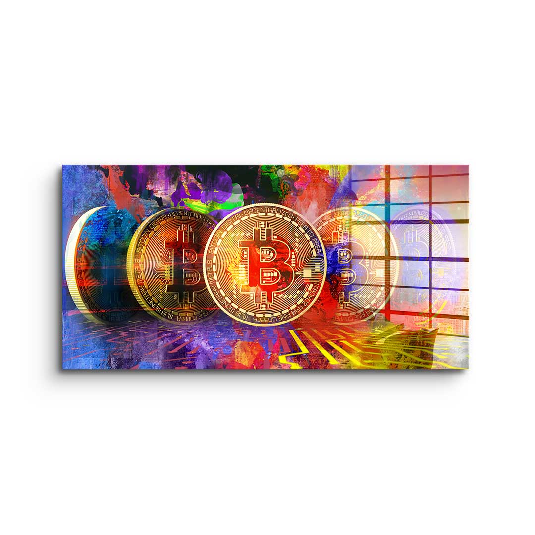 Multiple Bitcoin - Acrylglas