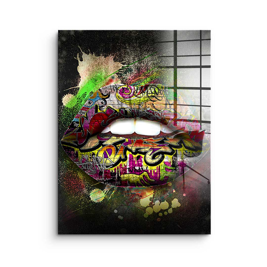 Graffiti Lips - szkło akrylowe
