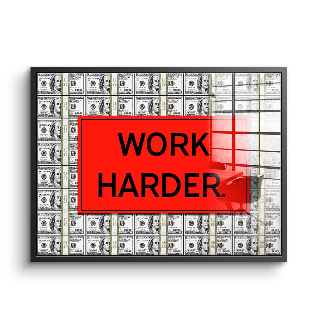 Obraz ze szkła akrylowego Work Harder