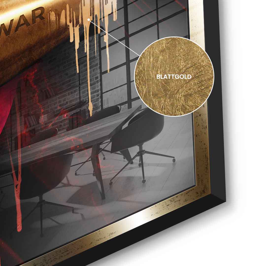 MAKE LOVE NOT WAR - Gold leaf