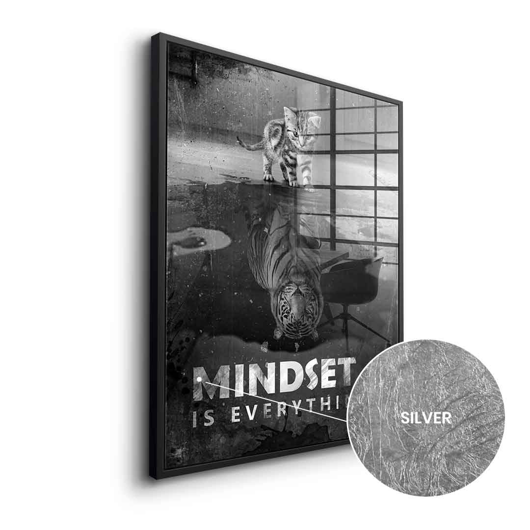 Mindset is everything #Tiger - Blattsilber