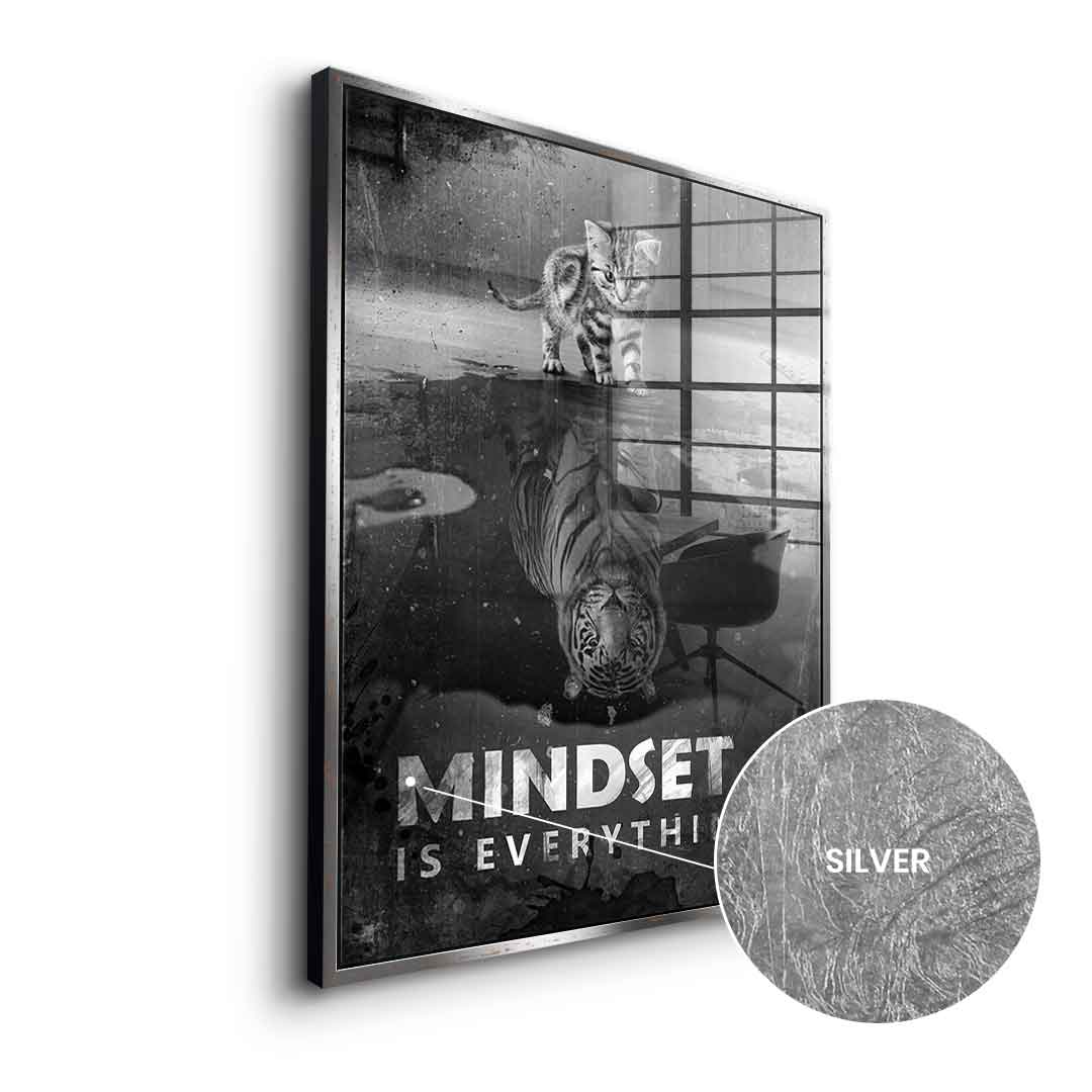 Mindset is everything #Tiger - Blattsilber