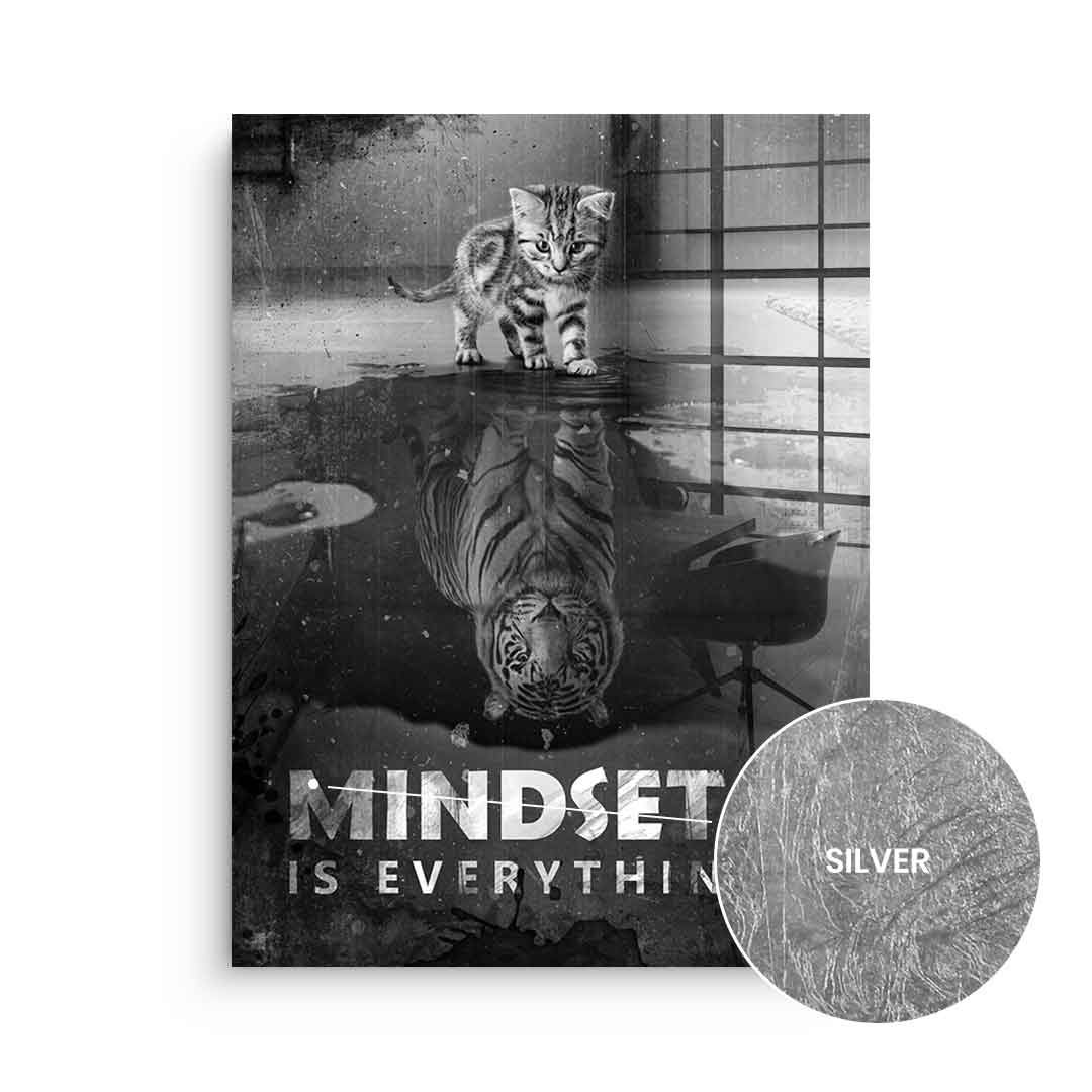 Mindset is everything #Tiger - Blattsilber