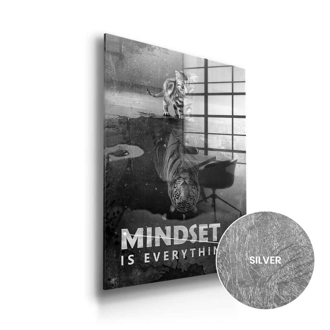 Mindset is everything #Tiger - Blattsilber
