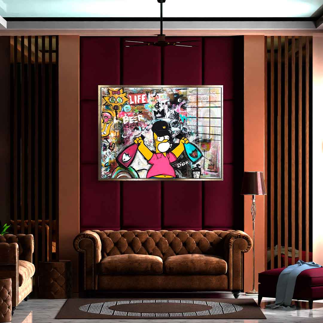 Simpson Collage – szkło akrylowe