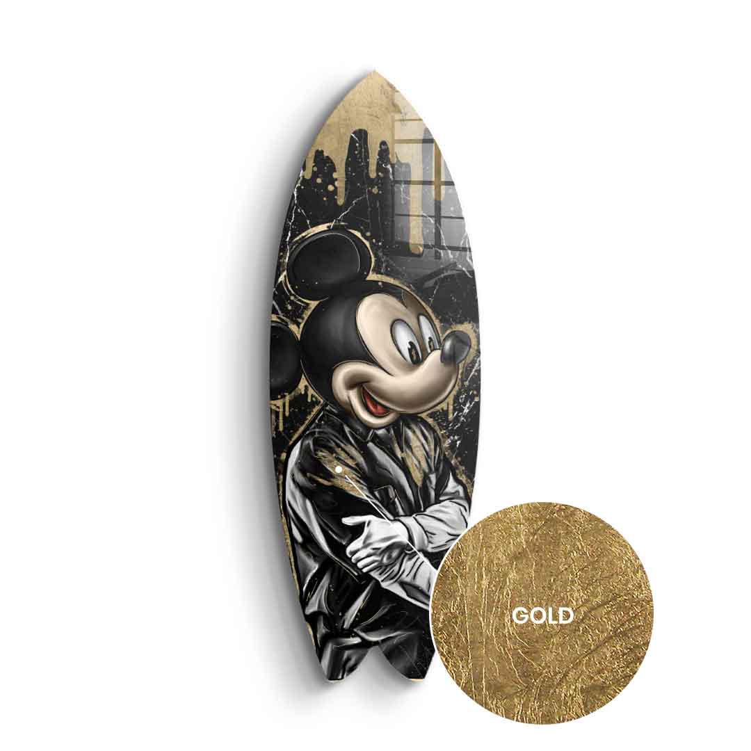 Surfboard Gangster King - Blattgold