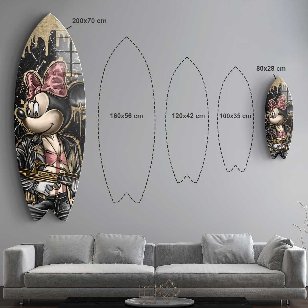 Surfboard Gangster Queen - Gold Leaf