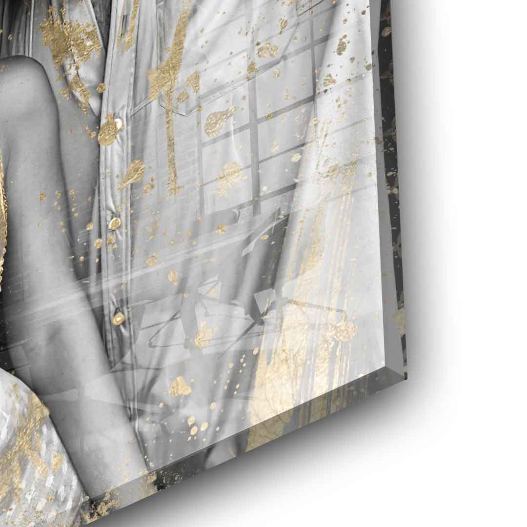 Unique piece - Couple Editable Art - Gold Leaf